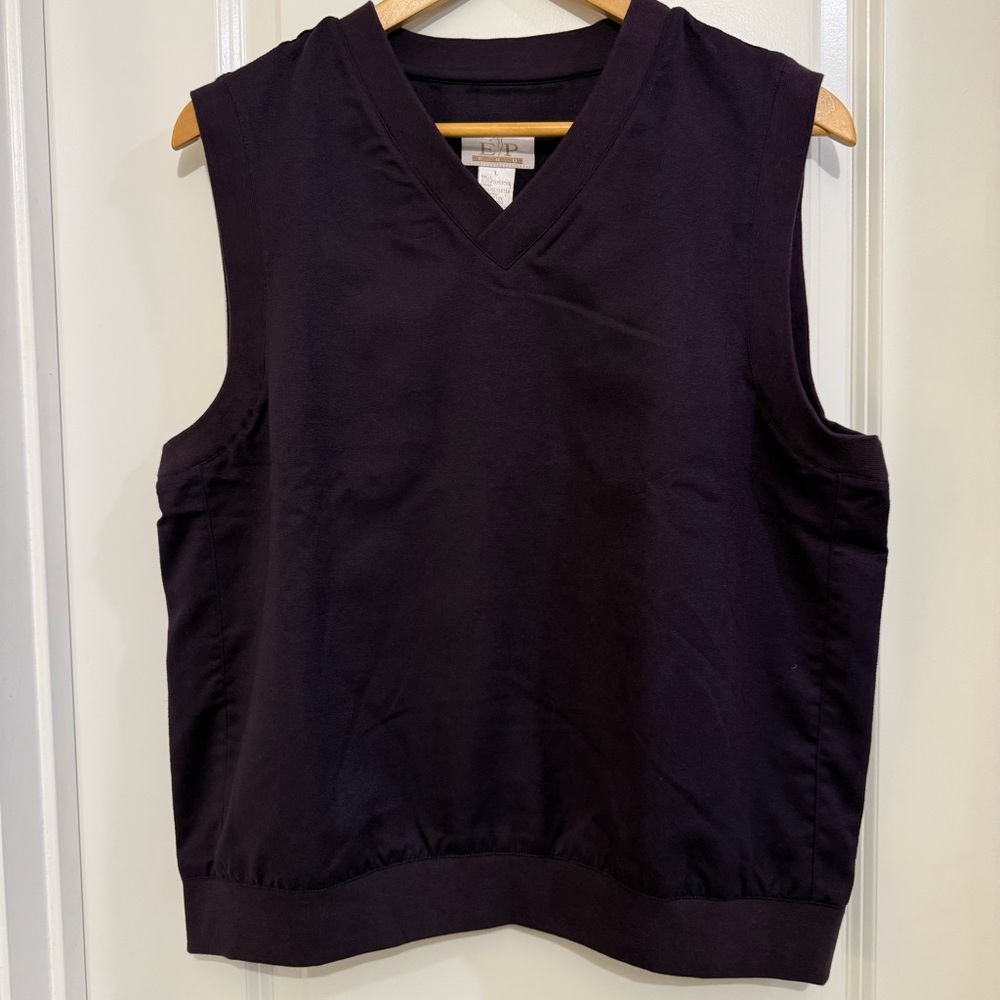 EP Pro Plum purple performance golf vest pullover size large autumn layers